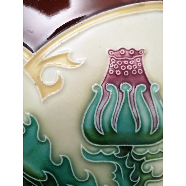 Antique Green Tile, 1920s For Sale - Image 3 of 11