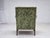 Green Danish Armchair in Green Velour and Carved Oak, 1950s For Sale - Image 8 of 18