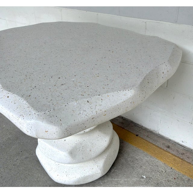 Original retail $3740, stylish Made Goods Modern Mother of Pearl Terrazzo Keon Entry Table, showroom sample