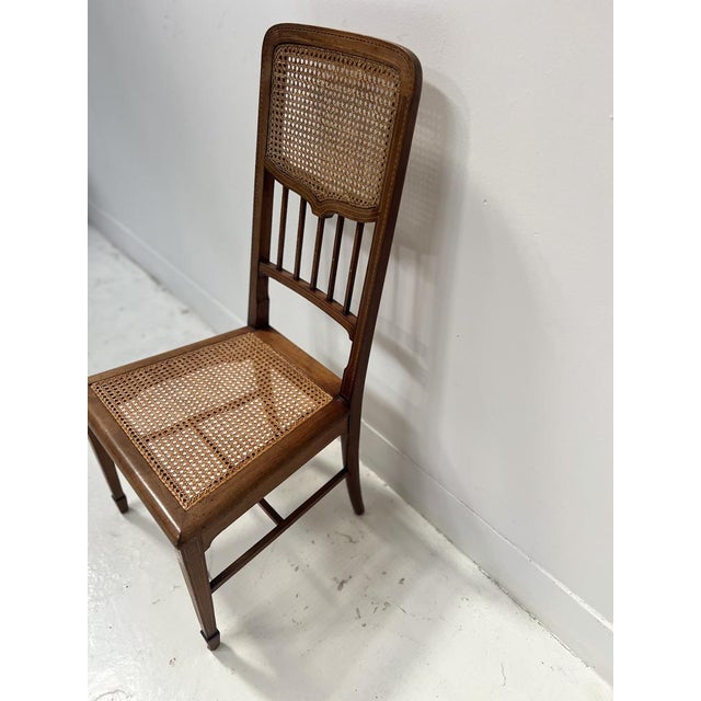 Wood Art Deco Bedroom Chair in Marquetry Wood, 1900s For Sale - Image 7 of 8