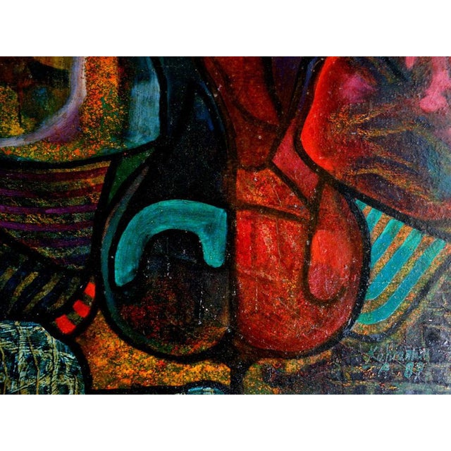 Contemporary Hassan Ertugrul Kahraman, Nude with Her Back to the Sun, Acrylic on Panel For Sale - Image 3 of 6