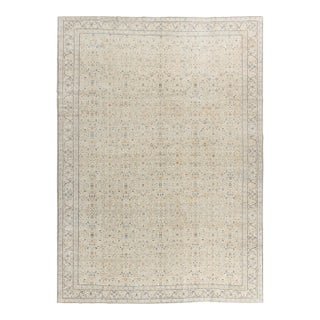 Vintage Circa 1940 Ivory Turkish Sivas Rug 8ft 10in X 12ft 2in For Sale