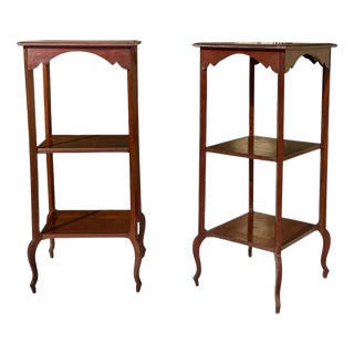 Louis XV Mahogany Side Tables, 1900s, Set of 2 For Sale