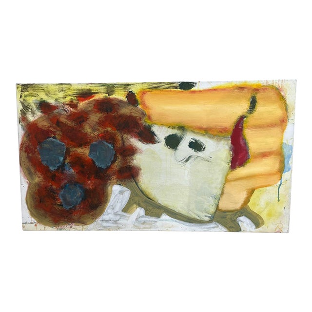 Abstract Oil on Canvas by Rolf Behm Dated 2012 For Sale