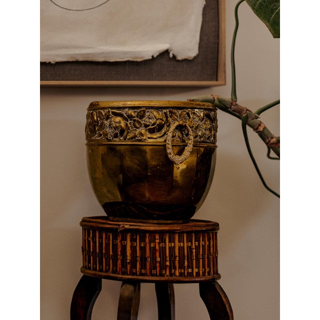 Antique Art Deco Jugendstil Brass Jardiniere Planter Cachepot c.1920 For Sale - Image 11 of 11