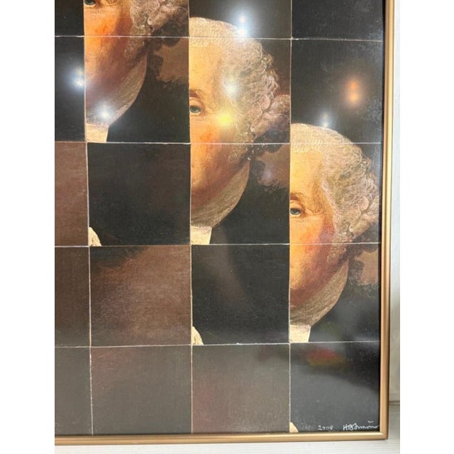 "Four Georges" #1/5 — Framed Collage, Herbert Simon 2008 For Sale - Image 9 of 10