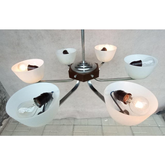 Art Deco Chandelier, 1940s For Sale - Image 12 of 18