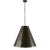Thomas O'Brien for Visual Comfort Signature Goodman Large Hanging Lamp in Bronze & Hand-Rubbed Antique Brass with Bronze Shade For Sale