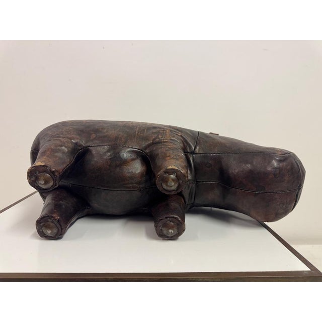 Vintage Leather Hippo by Dimitri Omersa for Liberty and Abercrombie and Fitch, 1970s For Sale - Image 16 of 18
