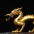 Vintage Gilt Copper Striding Dragon Statue / Scholar's Desk Object For Sale - Image 4 of 9
