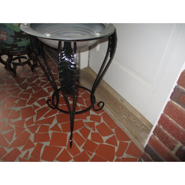 Mid Century French Style Ornate Iron and Metal Bird Bath / Fountain For Sale In Columbia, SC - Image 6 of 12