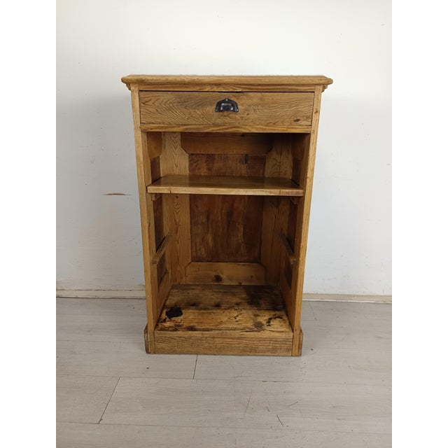 Antique Fir Cabinet with Marble Top For Sale - Image 6 of 18