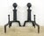 Metal Pair of Antique Black Cast Iron Cannonball Andirons For Sale - Image 7 of 10