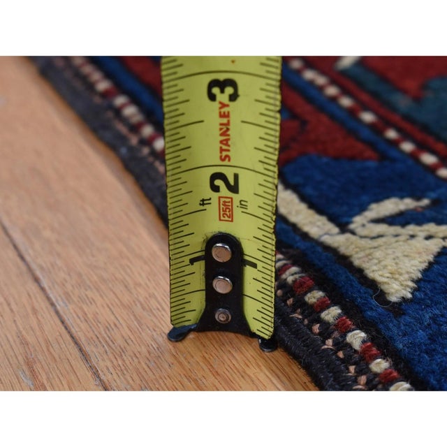 Red 1920 Red Antique Caucasian Armenian Pure Wool Hand Knotted Clean Signed and Dated Rug For Sale - Image 8 of 9