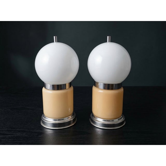 Murano Glass Lamps from Manifattura Di Murano, 1950s, Set of 2 For Sale - Image 4 of 9