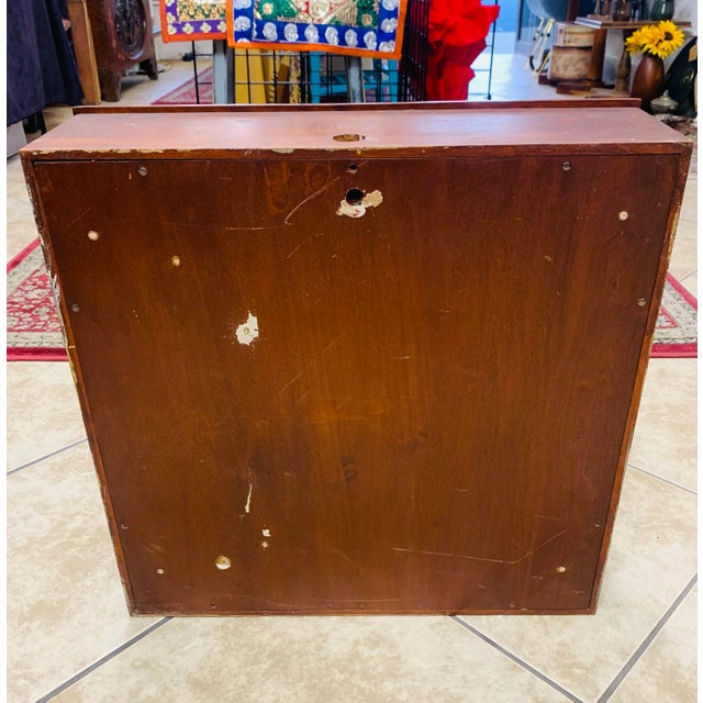 Antique Oak Clock Case Repurposed as Tobacco Pipe Display Cabinet For Sale - Image 9 of 9