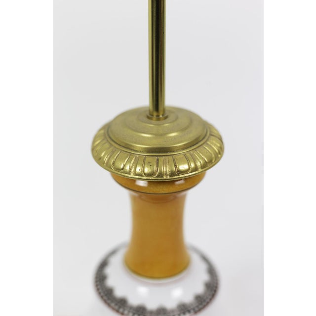 Table Lamps in Orange and White Porcelain, 1880s, Set of 2 For Sale - Image 3 of 7