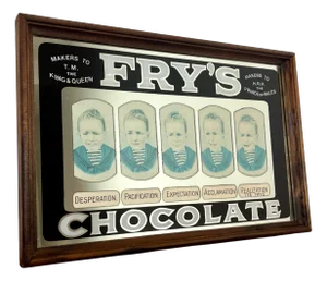 Vintage Five Boys Milk Chocolate Advertising Mirror from Frys Chocolate, 1970s