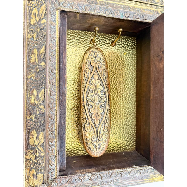 Antique Victorian Wall Cabinet with Beveled Mirror and Brush, Late 19th Century For Sale - Image 14 of 17