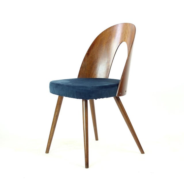 Tatra Chairs in Walnut and Velvet by Šuman, 1960s, Set of 6 For Sale - Image 4 of 18
