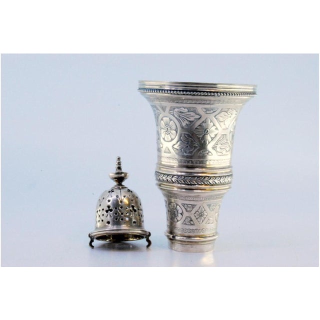 Silver Silver Sprinkler with Chiseled Acanthus Flowers For Sale - Image 8 of 9