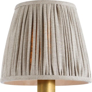 Visual Comfort Signature 6" Pleated Natural Linen Shade For Sale