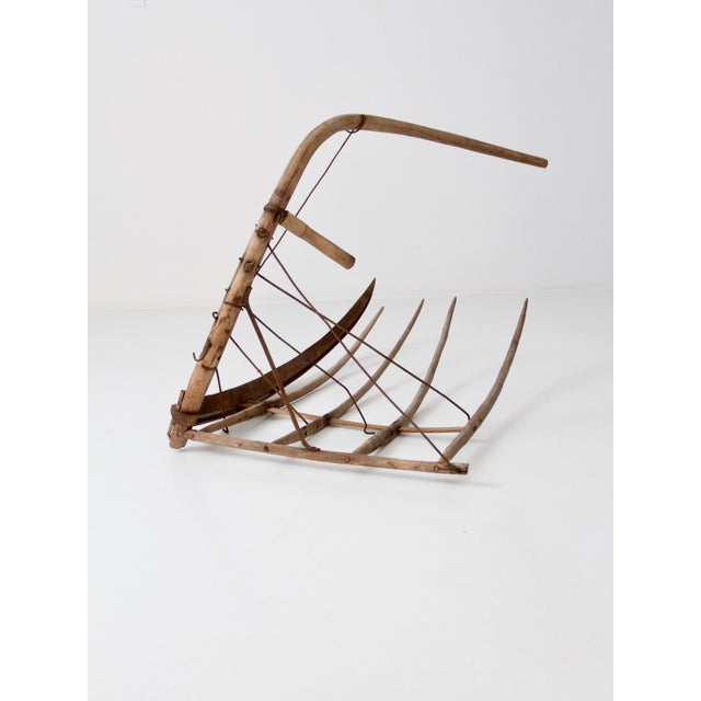 Antique Grain Cradle Scythe For Sale - Image 9 of 12
