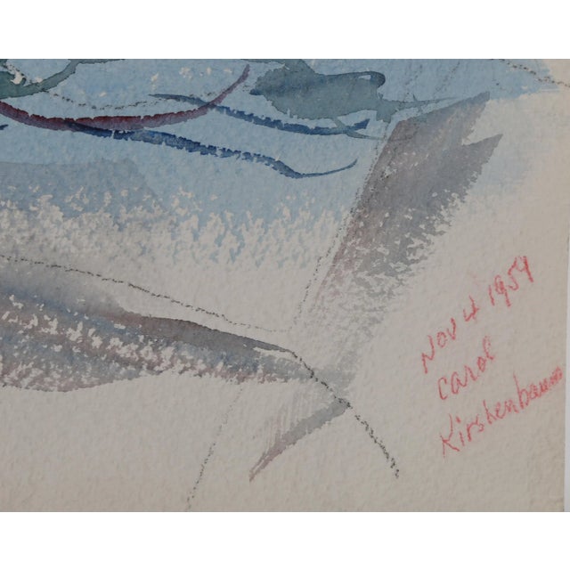 Artist: Eve Nethercott, American (1925 - 2015) Title: Nude (Carol Kirshenbaum) (P5.5) Year: 1959 Medium: Watercolor on...