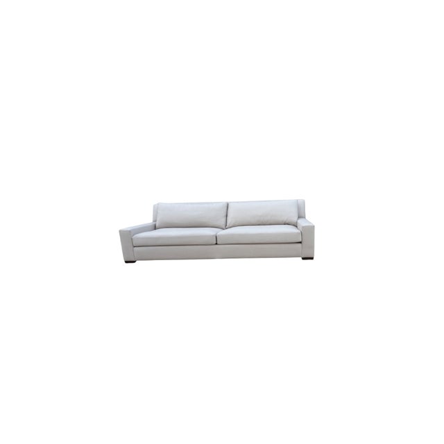 Wood Restoration Hardware (Rh) Parisian Track Arm Sofa – Luxe Depth, 9' – Holland & Sherry Wool Twill in Dove For Sale - Image 7 of 8