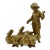 Early 20th Century Cast Metal Boy With 3 Ducks Figurines For Sale