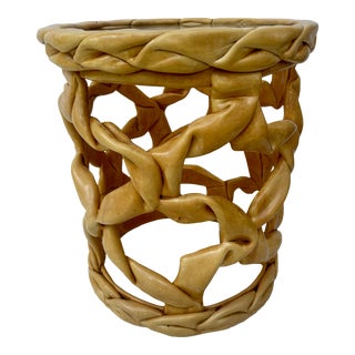 1980s Resin Ribbon Side Table For Sale