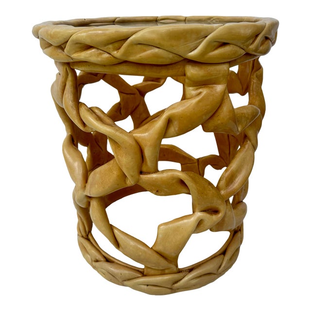 1980s Resin Ribbon Side Table For Sale