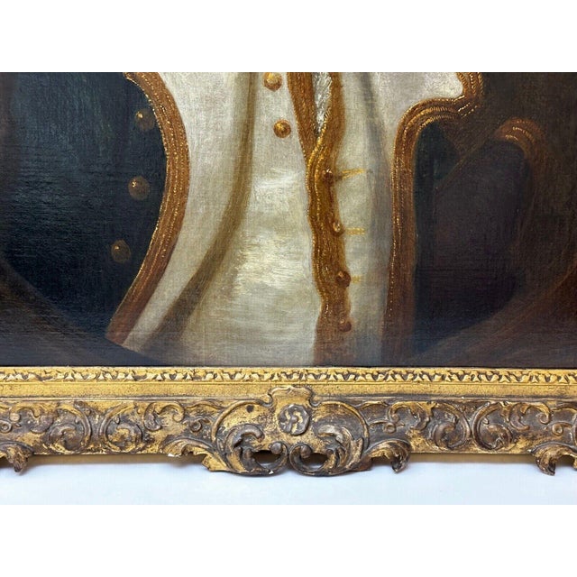 18th Century Georgian Naval Oil Portrait of Captain Gamaliel Nightingale For Sale - Image 16 of 18
