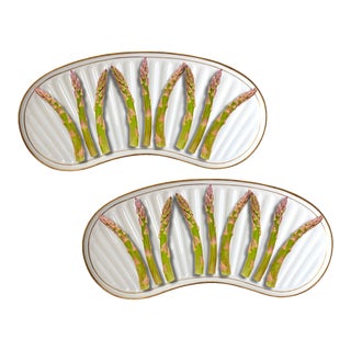 Antique Ashworths (Masons) Asparagus Servers- Set of 2 For Sale