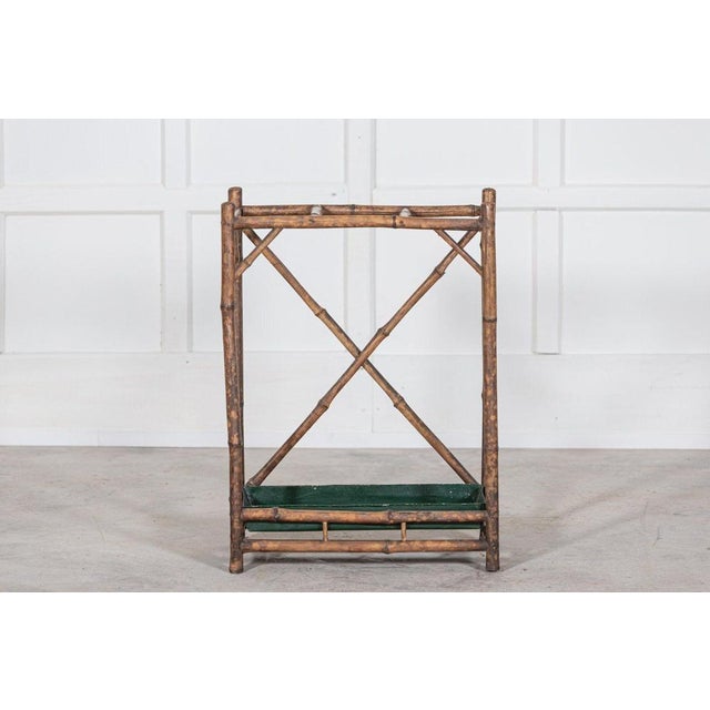 Circa 1860s. English 19th C bamboo stick stand. Measures: W50 x D27 x H69cm.