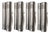 Mid 20th Century Four Italian Polished Chrome Cylindrical Wall Sconces For Sale