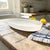 A substantial late twentieth-century Apilco France oval gratin and casserole baker in classic glossy white porcelain....