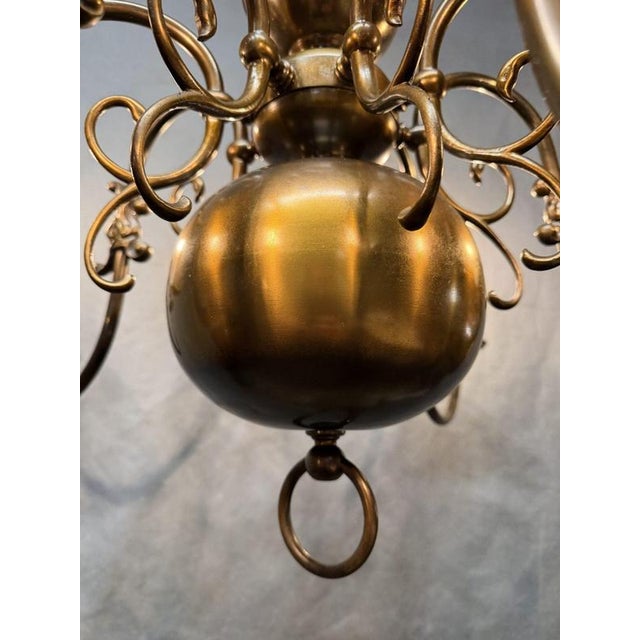 Large Antique Flemish 8-Branch Chandelier For Sale - Image 5 of 8