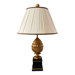 Gold Leaf Artichoke Table Lamp For Sale