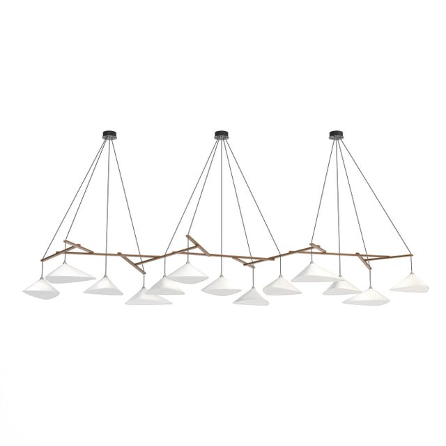 Monumental Daniel Becker 'Emily 13' Chandelier in Matte White for Moss Objects For Sale - Image 12 of 12