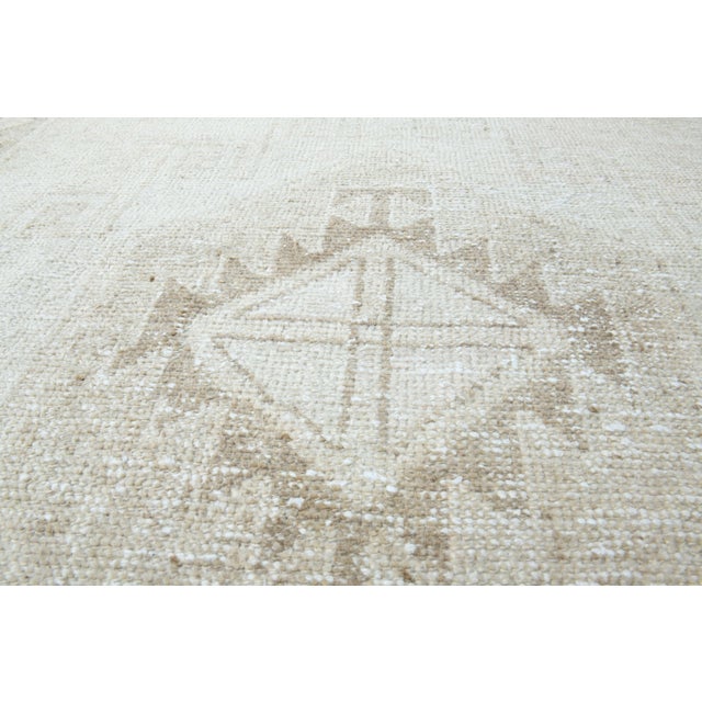 Islamic 1970s Vintage Handmade Wool Cotton Beige Runner Rug For Sale - Image 3 of 11