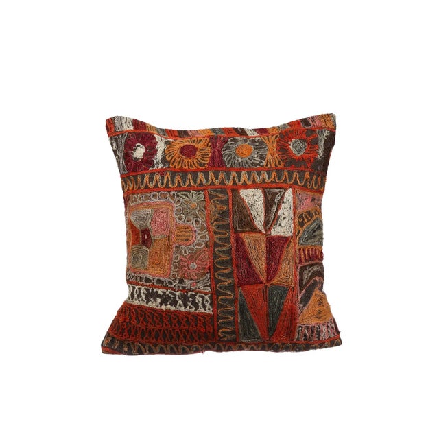 Embroidered Kilim Pillow Cover For Sale - Image 4 of 4