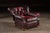1980s Tufted Churchill Style Recliner With Ottoman in Oxblood For Sale - Image 5 of 15