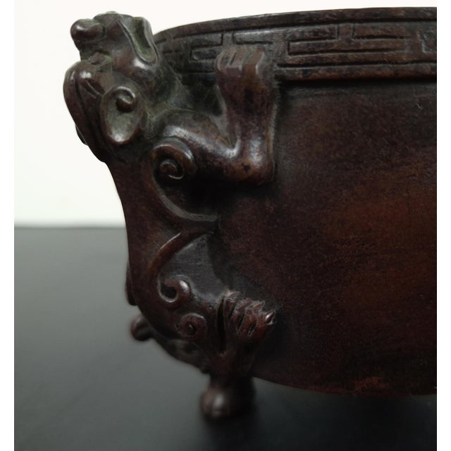 Chinese Bronze Pixiu Handles Censer For Sale In Portland, OR - Image 6 of 10