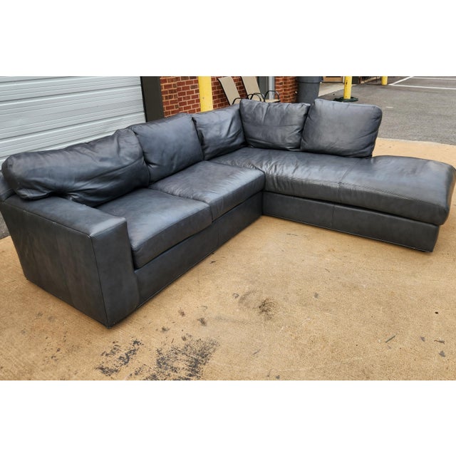 2000 - 2009 Blue Century Furniture Sectional For Sale - Image 5 of 9