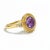 Modern Vintage Inspired Amethyst and Topaz Ring in Silver, Gold, Size 6 For Sale - Image 3 of 5