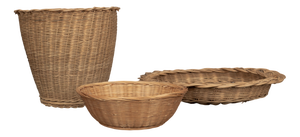 Wicker Baskets, 1920s, Set of 3