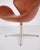 The Swan Model 3320 in Cognac Leather by Arne Jacobsen for Fritz Hansen, 1960s For Sale - Image 9 of 12