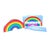 Metal Raw & Rainbow Rainwow Sculpture in Powder-Coated Aluminum by Altreforme For Sale - Image 7 of 8