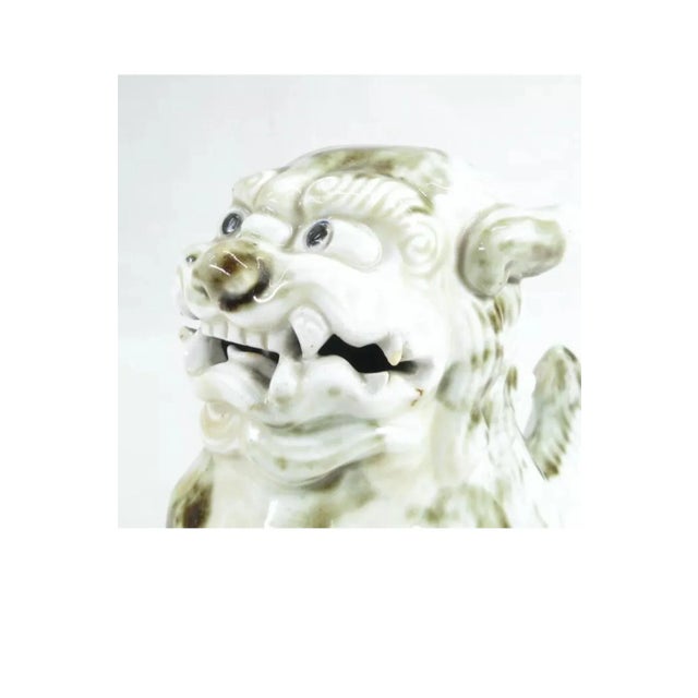 Japanese 19th Century Japanese Hirado Porcelain Karashishi For Sale - Image 3 of 10